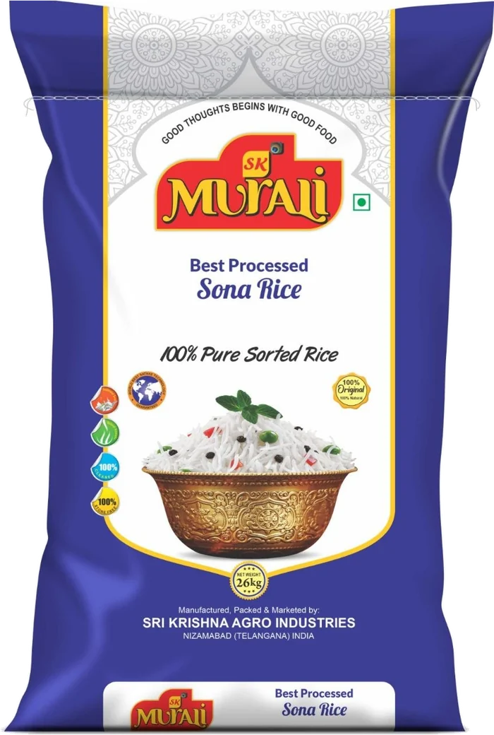 SK Murali Sona Masoori Rice bag from Sri Krishna Agro Industries